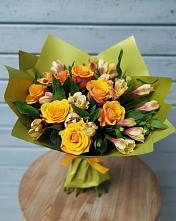 Букет цветов из:  Альстромерии и Розы #REPLACE_PRED# Нефедово