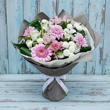 Букет цветов из:  Герберы, Альстромерии и Хризантемы #REPLACE_PRED# Нефедово