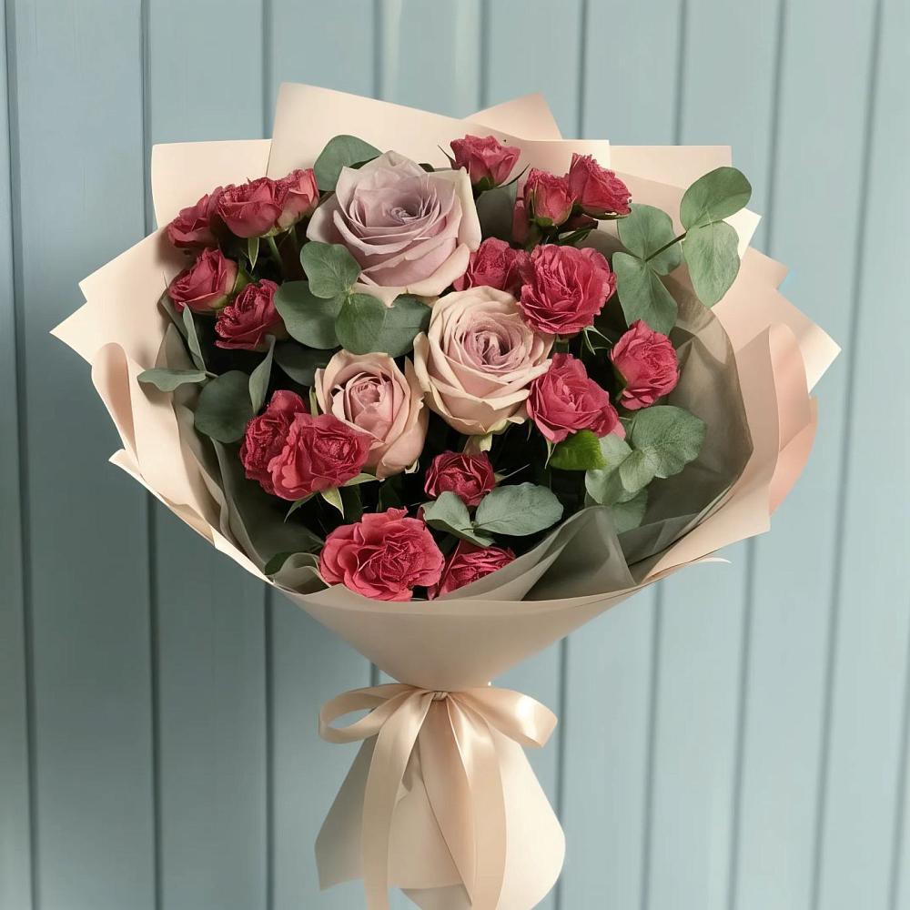 Букет цветов из: Гвоздики и Розы в Нефедово