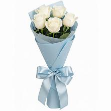 Букет 5 Белых роз Проуд в Нефедово
