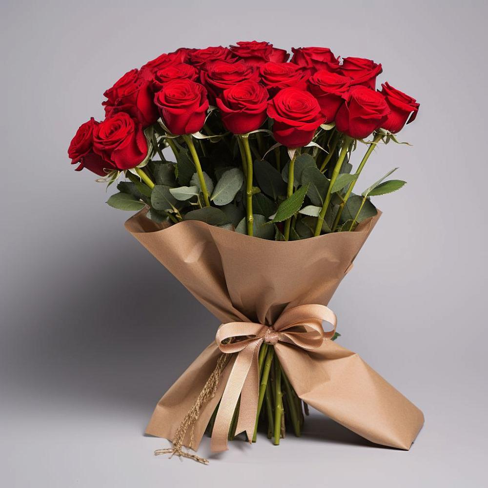 Букет 21 Красная роза Эдлесс Лав в Нефедово