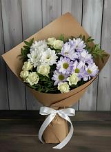 Букет цветов из:  Хризантемы и Розы в Нефедово