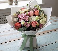 Букет цветов из:  Розы, Лизиантусы и Гвоздики #REPLACE_PRED# Нефедово