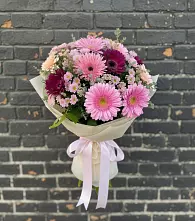 Букет цветов из:  Герберы и Хризантемы в Нефедово